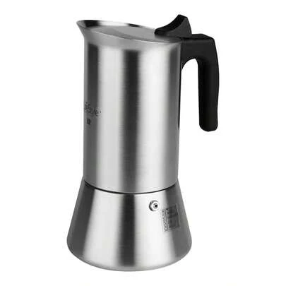 LIFE STYLE Cafetera Italiana Cafetera Espressos de Acero Inoxidable, Cafetera Moka Clásica Recipiente de Acero para hacer Café con Mango Ergonómico Mantiene el Calor 4,6,9 tazas  ✅ Entrega de 1-3 días