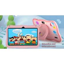 Kids Tablet WiFi 7'' 128Gb - 8Gb Ram Educational Android Quad Core Dual Cameras - PRIMICIAS QIU - Niña - Rosa/Marrón - Ver 1