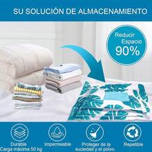 Bolsas de Almacenamiento de Vacío 12 Pcs, Bolsas al Vacio Ropa para Viaje Reutilizables, Bolsas de Compresión con Bomba Vacio Eléctrica, Ahorro Espacio para Guardar Cobijas Edredones - 12 piezas - Ver 6