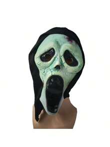1 Peça Máscara de Rosto de Fantasma Gritante e Assustador, Máscara de Látex de Horror, Acessório de Fantasia para Adultos