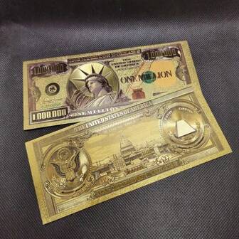 1 pieza de Billete de un millón de dólares, decoraciones de fiesta de vacaciones de 4 estaciones, dinero falso realista, dinero de papel decorativo sin batería para eventos y bromas - regalo perfecto para vacaciones, fiestas y cumpleaños