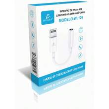 Adaptador de cable para teléfono IOS Lightning a auriculares de 3.5 mm - Blanco - Ver 3