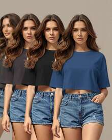 2 Cinzas 1 Preto 1 Azul Jeans