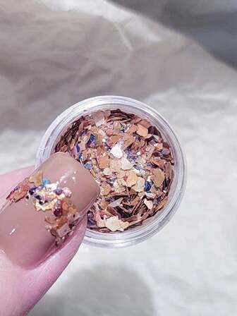 1pc Kafka Sea Salt Manicure Material, Rock Ice Flake Shell Collection Jewelry, Caramel Ancient Rock Slice Glitter DIY Decoration Accessories