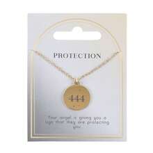 Something Different 444 Protection Angel Number Necklace (Brass) - 100% Mixed - (SD6726) - Gold - View 2