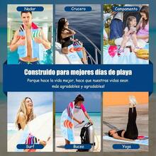 Toalla de Playa, 70 * 150cm Toalla para Viajes de Fibra Extrafina, Altamente Absorbente, Secado Rpido, Multicolor, con Lindo Estampado para Baarse, Nadar, Playa, Acampar Velero - Hojas - Ver 7