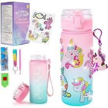 ¡RecomendadoKit de Manualidades para Niña,Kit de manualidades DIY con temática de sirena y unicornio para Niña,DIY botella de agua para pintar diamantes y pegatinas de diamantes para niños,Regalos de Manualidades para Niñas de 5 a 12 años, Cumpleaños y Navidad (Color 1)¡Top de Temporada - Color 1 - Ver 8