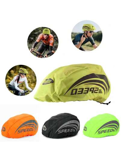 1pc Riding Hat Mountain Road Bicycle Helmet With Reflective Strip Waterproof And Windproof Bicycle Helmet Cover