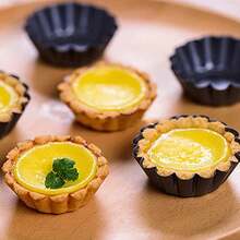 6 paquets Moule à tartelette, moules à gâteau en acier au carbone anti-adhésifs, mini moule à tarte, pour tartes, tartelettes chinoises, gâteaux