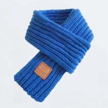 Children's Warm Winter Knitted Scarf - Soft Knitted Warm Neck Scarf, Boys Girls Comfortable Scarf, Fashionable Solid Color Parent-Child Scarf For Winter, Suitable For Autumn - Multicolor - View 11