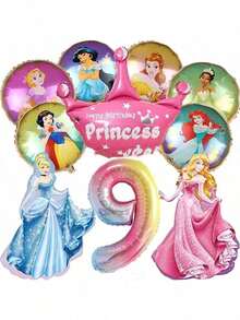 منتج جديد موصى به وذو مبيعات ساخنة - خلفية جدارية من البالونات لحفلة عيد ميلاد أميرة - لوازم حفلة ذات موضوع أميرة، لوازم احتفال وحفلة، بالونات زخرفية