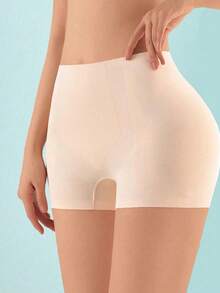JUQDNX Ultra-Soft Padded Enhanced Sculpting Briefs, Women's Seamless Thin Tummy Control Panties With Fake Butt Padded Hip Enhancer Briefs - Màu be - Xem 3