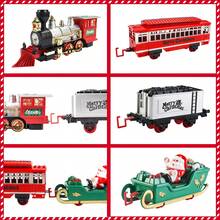 Christmas Electric Train Set With Light Sounds - Red - View 7