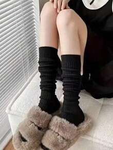 1/2/3 Pairs Women Calf Socks, Sexy Knee HighSocks, Solid Color Long Boot Socks For Spring, Summer,Autumn.Warm Calf Socks,Fall
