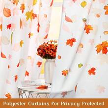 - Cortinas de otoo para sala de estar, cortinas de Accin de Gracias de 84 pulgadas de largo, juego de 2 paneles de cortina de ventana de hoja de arce para recmara, cortinas de tratamiento de - Poliéster + 52″ de ancho x 84″ de largo - Ver 5