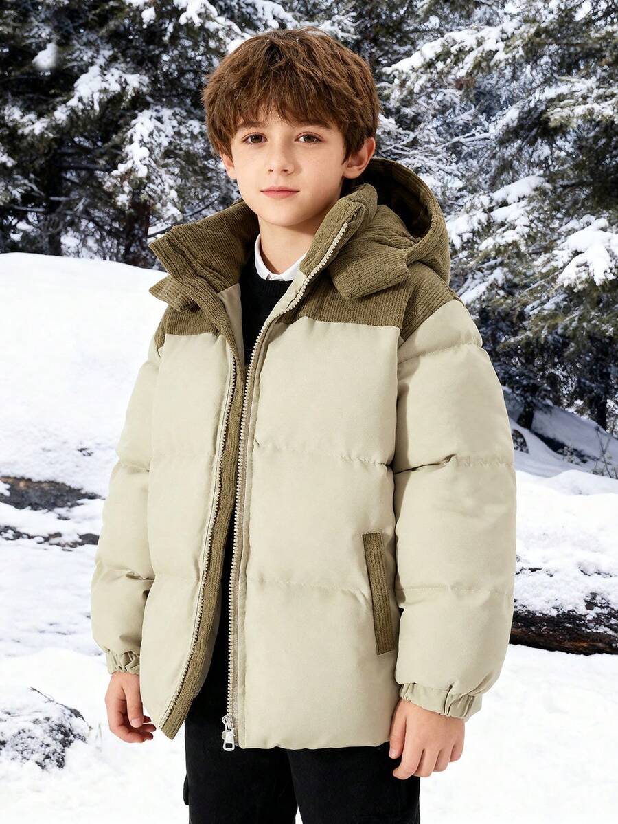 Tween Boy Casual Thermal Lined Padded Coat, Winter
