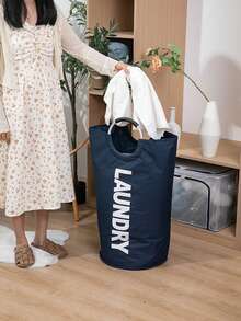 大号洗衣篮/收纳袋，- 配有可折叠洗衣袋、可折叠防水洗衣篮、旅行搬家收纳打包袋、衣物行李收纳袋，多种尺寸可选，适用于浴室、洗衣房、阳台和宿舍等多种场所的收纳，高品质洗衣篮。