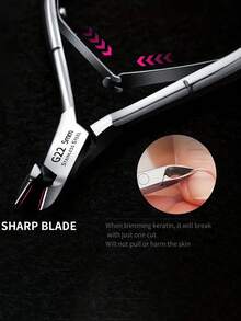 byimy High Quality Professional Callus Remover Nipper, Stainless Steel Ingrown Toenail Clipper, Nail Care Tools - Silver - View 2