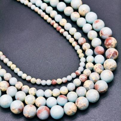 Assorted Natural Stone Beads Strand, Multi-Size, Detachable Beads For DIY Handmade Necklace, Bracelet, Jewelry Making Supplies