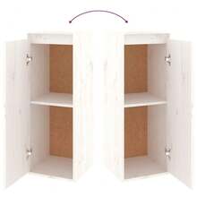 vidaXL 4 Stück Fernsehschränke aus massivem Kiefernholz in Weiß