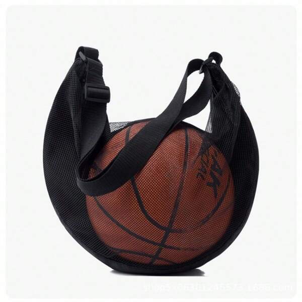 1pc Basketball Net Bag, Basketball Storage Bag, Made Of Nylon, Large Capacity, Shoulder Strap, Sports Fashion Style, Can Store Various Sports Balls, Suitable For Outdoor Sports Courts, Indoor Gyms
