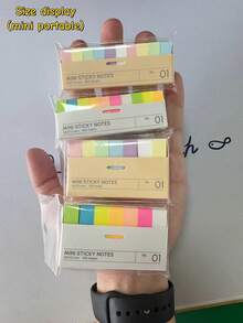 Giấy ghi chú siêu nhỏ, dễ dán, có thể xóa bằng bút dạ, màu sắc nhẹ nhàng, thích hợp cho sổ tay, nhật ký, sổ kế hoạch, lý tưởng cho đồ dùng học tập và đồ dùng tựu trường. - Nhiều màu - Xem 4