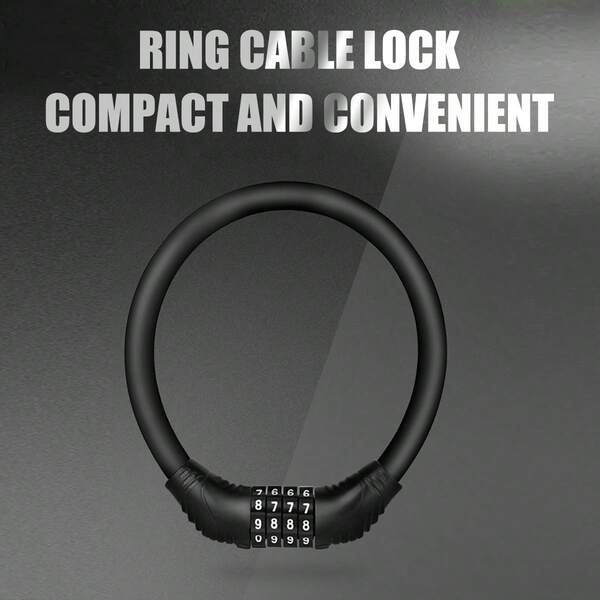 قفل دراجة هوائية مكون من سبيكة الزنك عالمي محمول بكود رقمي مكون من 4 أرقام لدراجات الطرق والدراجات النارية والدراجات الكهربائية والإكسسوارات