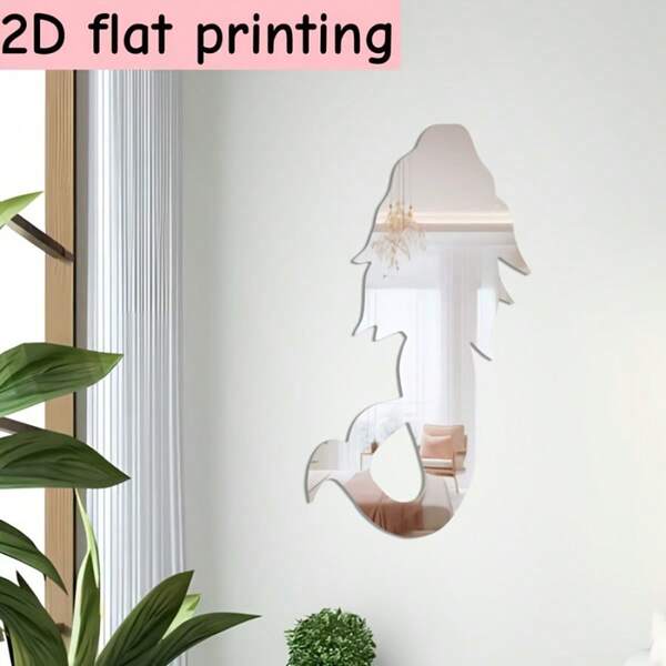 1pc Shatterproof Acrylic Mirror - Asymmetrical Design Bathroom Vanity Mirror, Modern Style No Electricity Needed, Durable Decorative Mirror, Home Wall Bathroom Mirror | Acrylic Material, Suitable For All Seasons