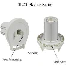 Skyline SL20 - Embrague de montaje de gancho para persiana enrollable compatible con tubo de 1 - 1/2 pulgadas para sombras de ms de 16 libras - blanco - Ver 4
