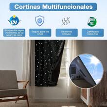 Cortina Opaca Porttiles - 130 * 200, Cortinas Opacas y Aislantes Ajustables con Bolsa de Almacenamiento y Ventosa, Adecuadas para Viajes, Coche, Loft y Dormitorio Gris - gris - Ver 4