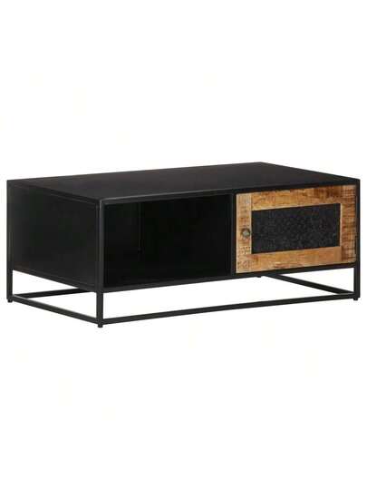 VidaXL Coffee Tafel 90x50x35 Cm Rough Mango Wood view 9