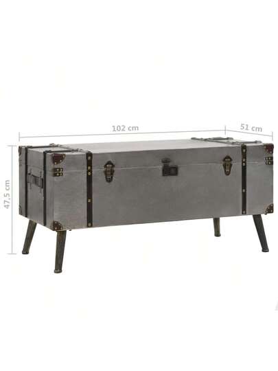 VidaXL Coffee Tafel 102x51x47.5 Cm MDF Aluminum view 2