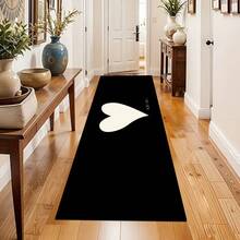 1pc Home Decor Non-Slip Anti-Oil Kitchen Mat, Letter Element Printed Rectangular Waterproof Non-Staining Floor Carpet, Suitable For Living Room, Bedroom, Hallway, Bathroom, Laundry Room - Polyester Carpets For Indoor And Outdoor Home Decoration