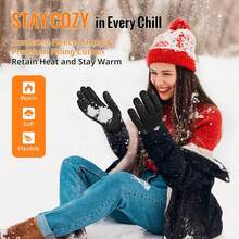 ATERCEL Winter Gloves Men And Women Cold Weather Glove Touchscreen Warm Waterproof Bicycle Gloves Sports Ski Glove - Lớn - Xem 3