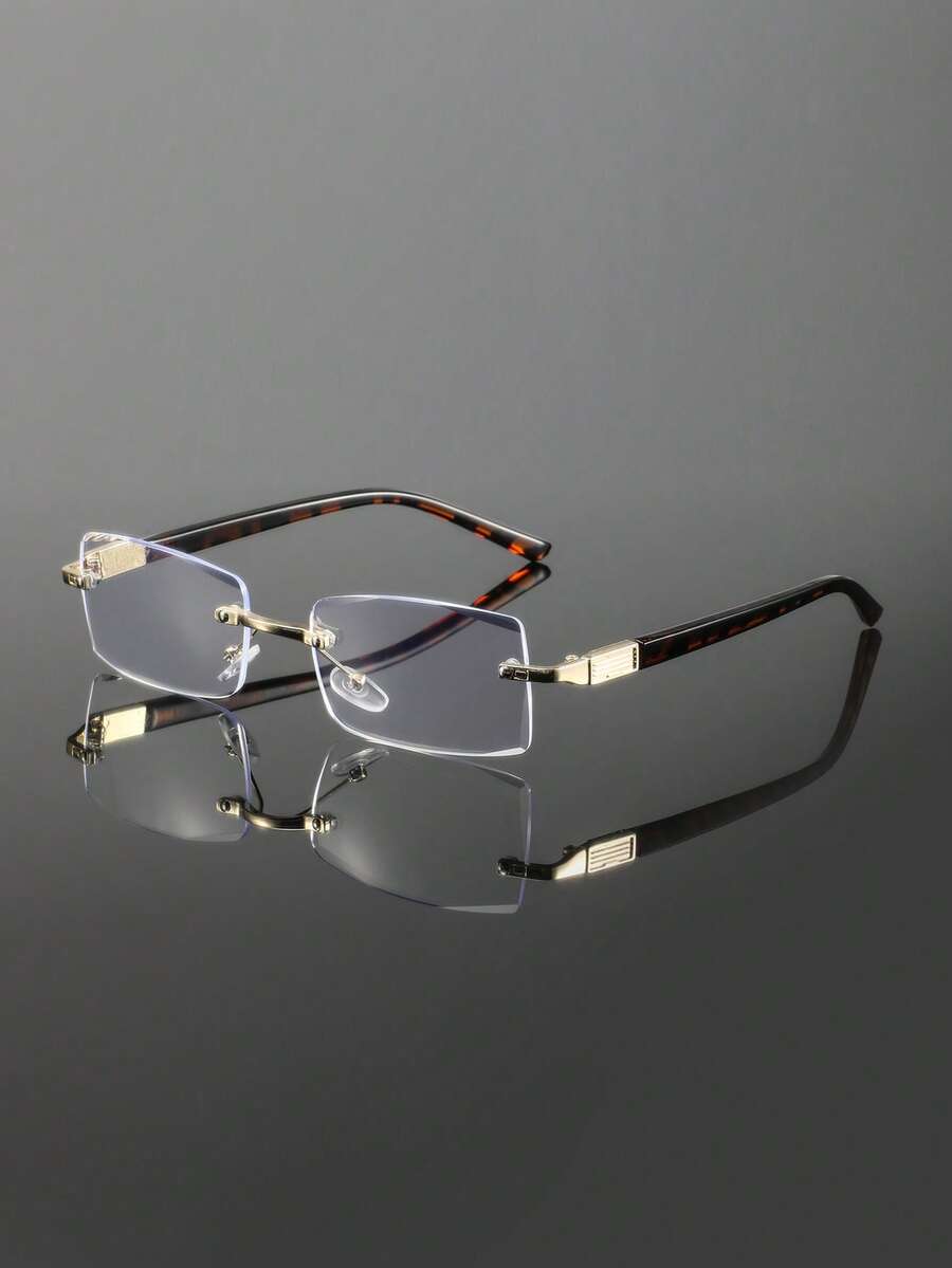 1 Cặp kính mắt hình chữ nhật gọng kim loại dành cho nam, phong cách học thuật tối giản, thoải mái và tinh tế, thích hợp cho các cuộc tranh luận, câu lạc bộ sách và tuyển dụng xã hội - Nhiều màu - Xem 1