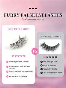 7 对半睫毛透明带猫眼假睫毛 | 短而柔软的 3D 仿貂皮，蓬松自然卷曲外观，持久定型且防汗，非常适合中东日常妆容、斋月聚会婚礼和派对妆容 - 狐狸眼睫毛 - 查看 6