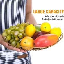 2/1-częściowy metalowy kosz na owoce z drutu, minimalistyczna miska na owoce w kształcie fali, domowy talerz na owoce, miska na owoce, pusty kosz na owoce z żeliwa, odpowiedni na blat kuchenny, stół warsztatowy, do dekoracji domu, na stół, do przechowywania warzyw, chleba, przekąsek i akcesoriów kuchennych. Ze względu na problemy produkcyjne, w kilku miejscach farba może nie zostać prawidłowo nałożona.