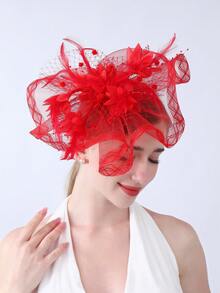 1pc Feather Fascinators Headband Women' Tea Party Hat Kentucky Derby Hats Cocktail Wedding Bridal Fascinators Headband Clip For Women Girl Birthday Mother's Day Halloween Christmas Gift