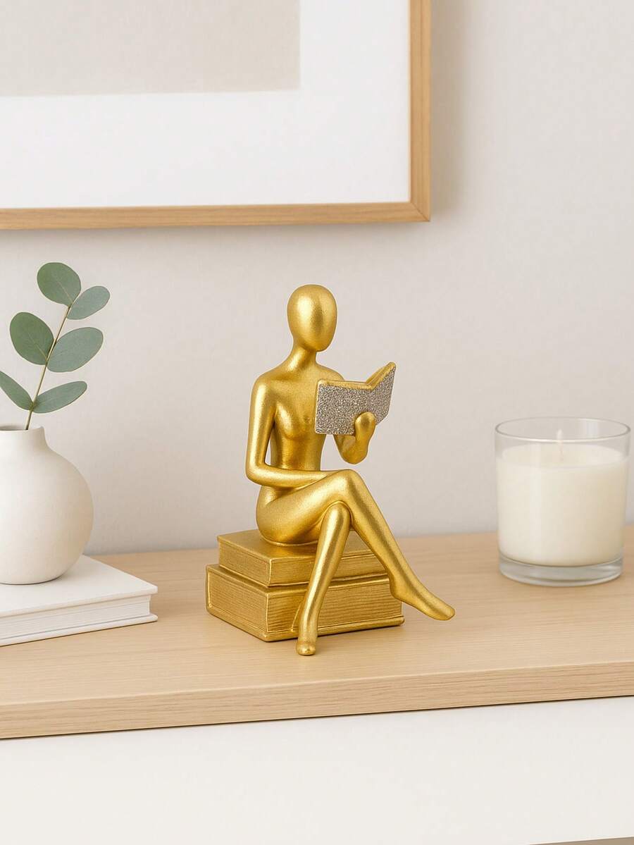 Reader Decorative Figurine Abstract Reading Man Reading Decoration Ornament Elegant Statue Thinker Thinker DOL-04/03 - 09A - Xem 1