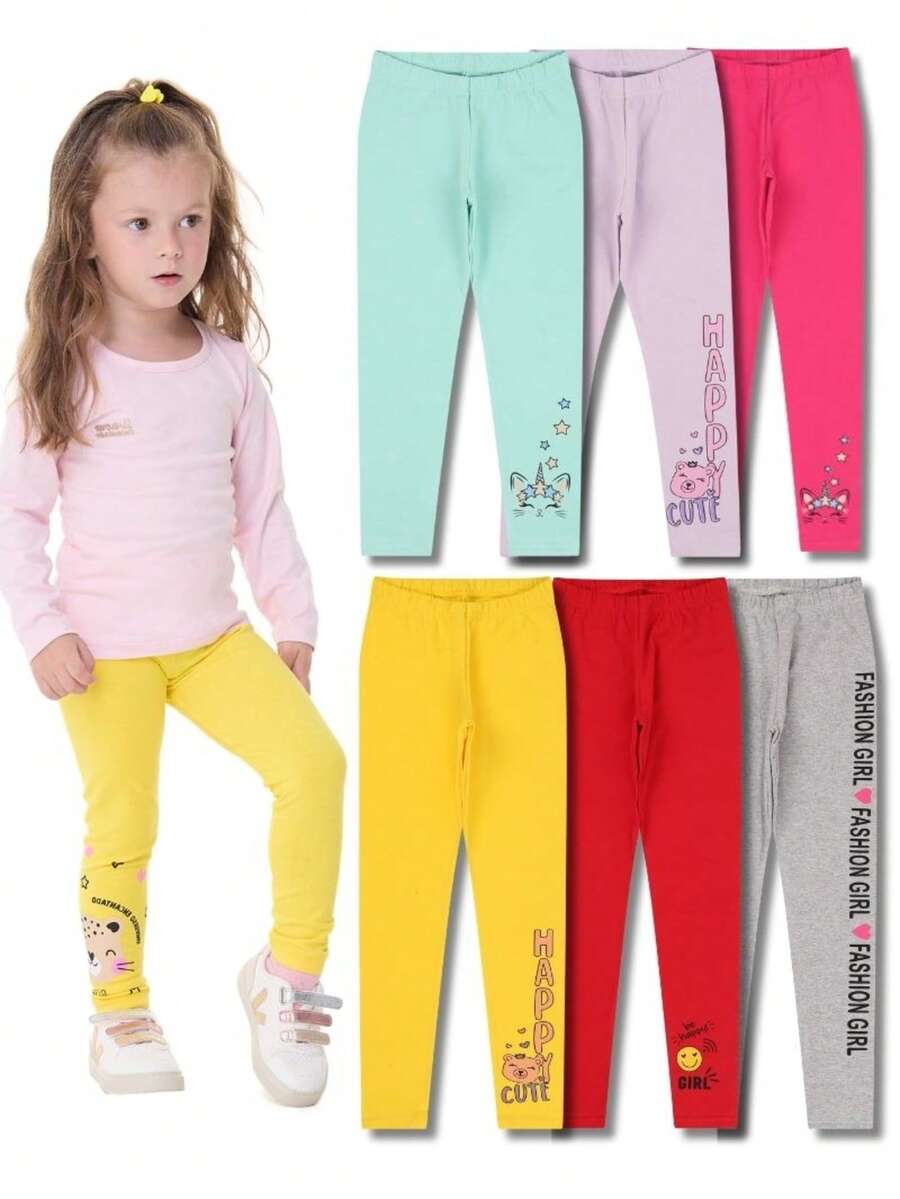 Kit 3 Calça Legging Infantil Menina Roupas 1 Ao 10