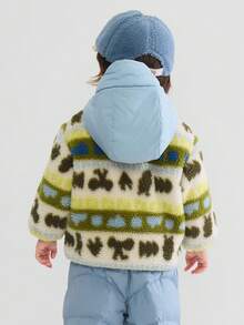 Balabala BalaOne 儿童防静电抓绒外套，男女童款，2025 秋冬季保暖舒适外套 - 灰藍色調 - 查看 5