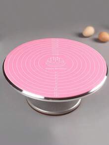 1pc Circular Silicone Baking Pad, 11.8 Inches * 11.8 Inches Non Stick Silicone Baking Pad, With Measuring Anti Slip Dough Pad, Reusable Silicone Pad, Used Making Cakes, Cookies, Macarons, Bread, And Pastries - Hồng - Xem 1