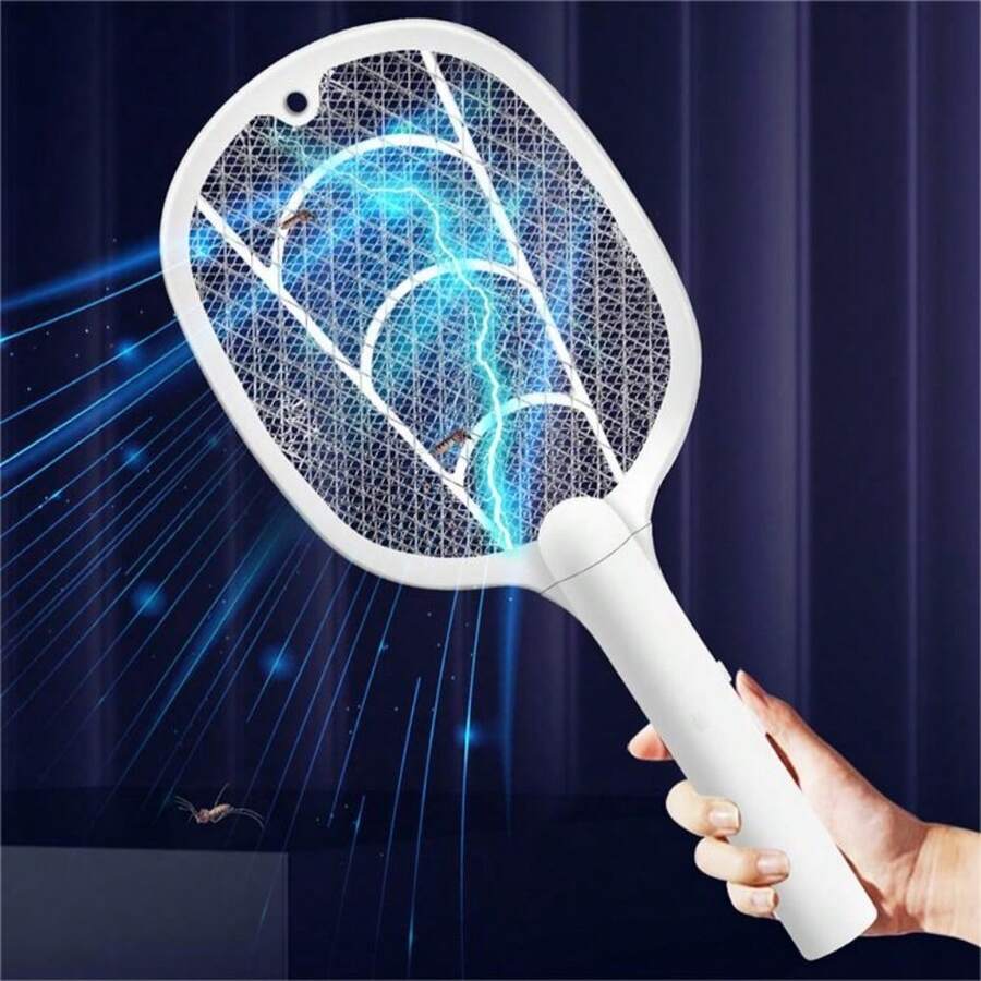 Matamoscas eléctrico recargable de 500mAh, mata mosquitos 2 en 1 con lámpara USB - Color aleatorio - Ver 1
