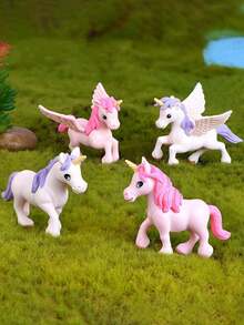 4pcs/13pcs Rainbow Unicorn Theme Cake Topper For Birthday BabyShower Wedding Party Cake Decoration - Nhiều màu - Xem 2