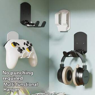 Contemporary Wall Mount Utility Hooks - 1pc, Plastic Headphone & Hat Holder, Easy Install, No Drill Desk Underneath Hook For Gaming Headset Display,Bathroom,Kitchen,Bathroom Organizer,Garden Lights,Wall Hanging Hooks,Christmas Decoration,Key Holder,Key Holder Wall,Key Hanger