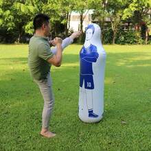 Muñeco de Fútbol Inflable, Maniquí de Aire, Defensa de Tiro Torre de Boxeo Inflable, Columna de Boxeo, Vaso, Sacos de para Tiros Libres, Regates Y Ejercicios de - 1 - Ver 6