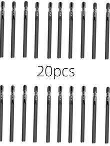 Personalizowany czarny długopis kulkowy, cienka końcówka 0,5 mm, czarny tusz - idealny do biura i szkoły, odpowiedni do reklamy, promocji, prezentów, artykułów papierniczych, artykułów szkolnych, nagród za aktywność szkolną, prezentów na Dzień Nauczyciela, przedsiębiorstw, centrów handlowych, promocji biura, nagród i wyróżnień