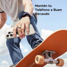 Soporte Magntico para Celular con Anillo, Innovador Soporte Metlico Bidireccional, Magnetico Holder Compatible con Todos los telfonos, Stand para Accesorios para 16 15 14 13 - plateado - Ver 7