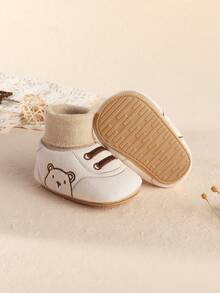 Zestaw skarpetek z miękkimi butami dla noworodków (0-1 rok), antypoślizgowe i z termiczną podszewką, dla chłopców i dziewczynek, na zimę - Zobacz 2