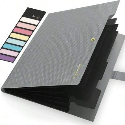 Pasta expansível, 5 pastas de bolso para documentos, organizador de papel portátil para material de escritório escolar, tamanho A4